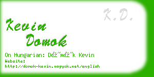 kevin domok business card